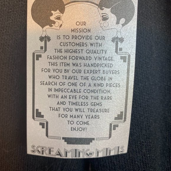 VINTAGE EMBELLISHED BLACK CARDIGAN (SZ 2-4) (VGUC) - Picture 11 of 12